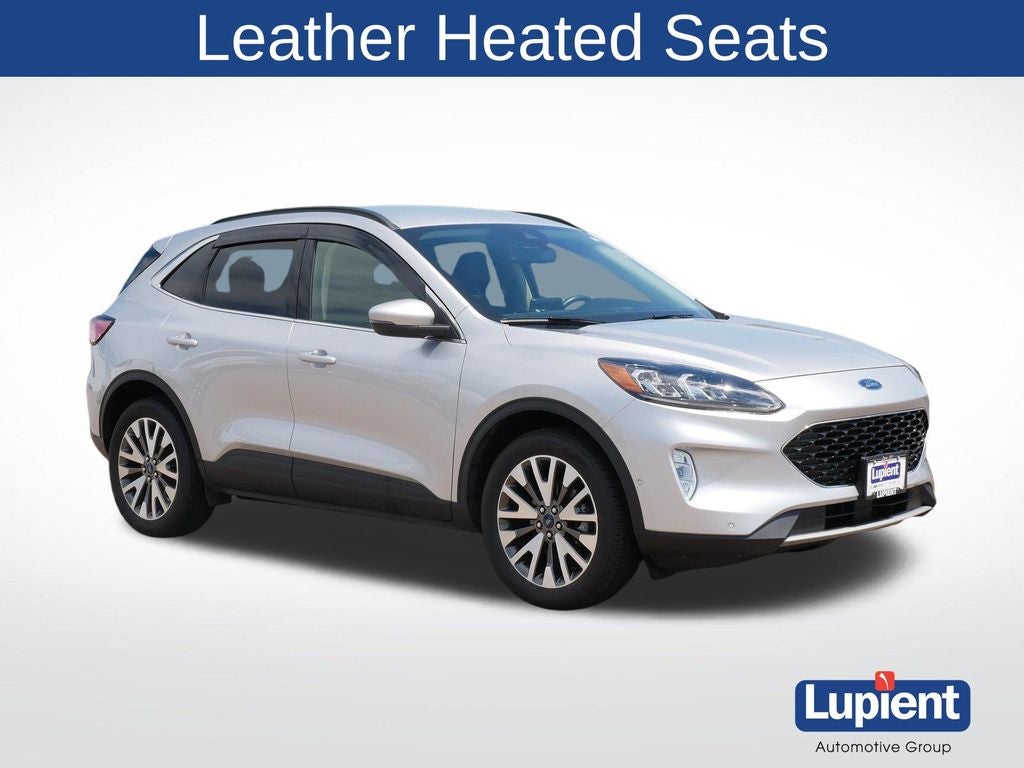 2020 Ford Escape Titanium in Ingot Silver — front three-quarter view