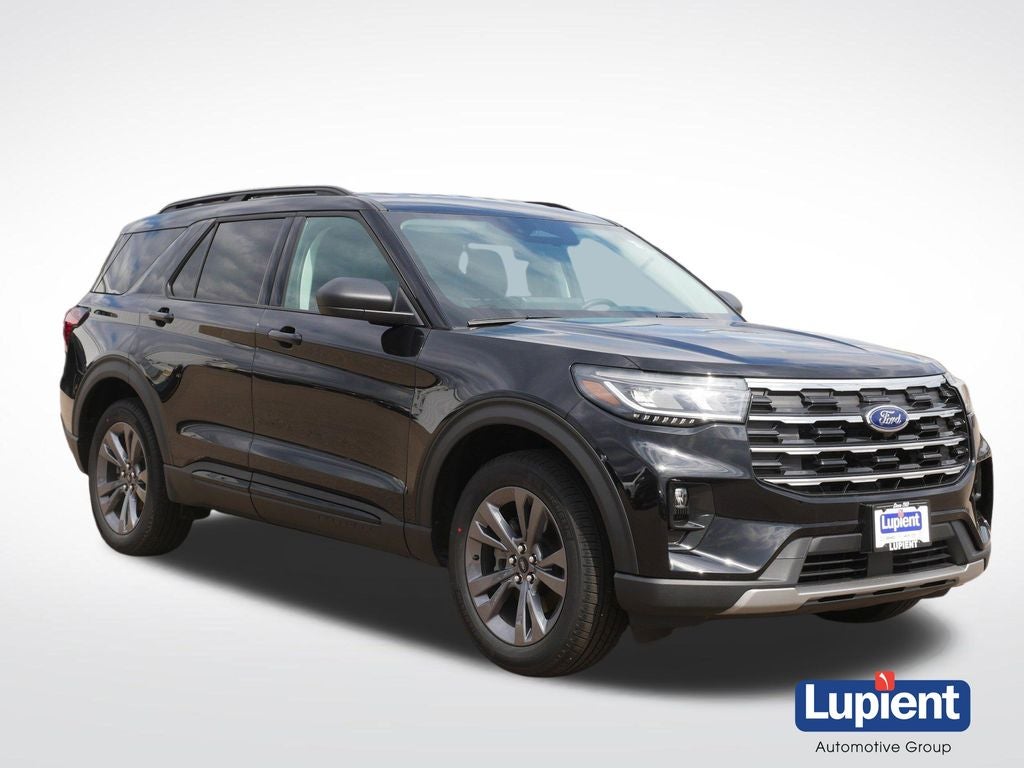 2026 Ford Explorer Active in Black Metallic — front three-quarter view