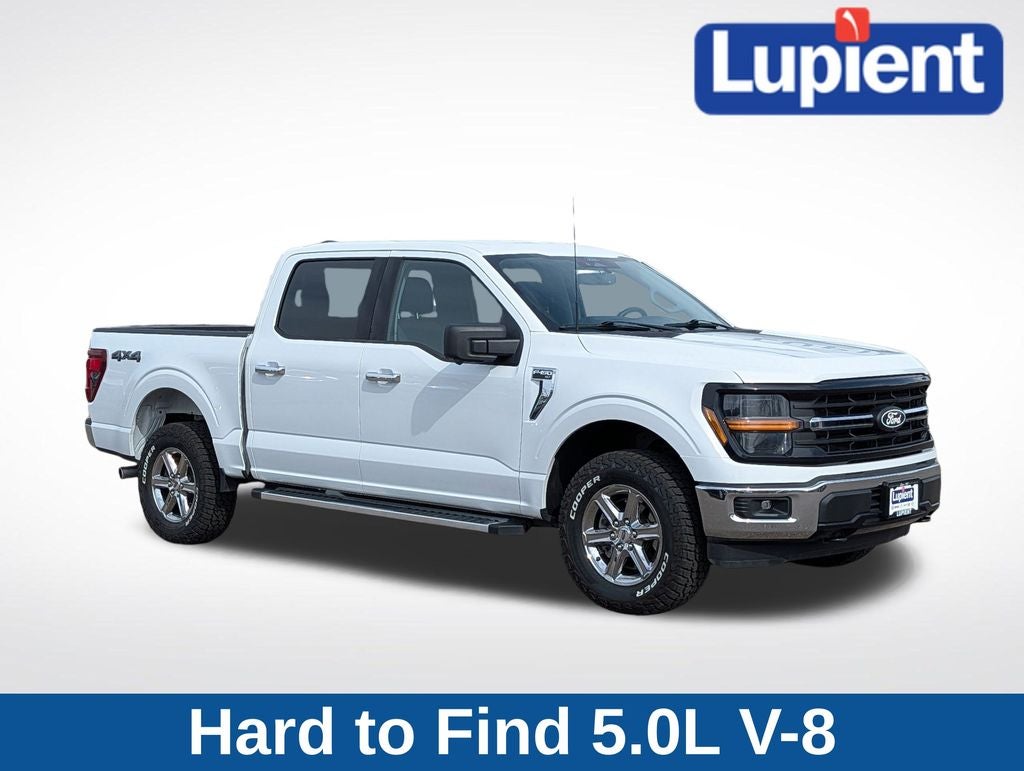 2024 Ford F-150 XLT in Oxford White — front three-quarter view