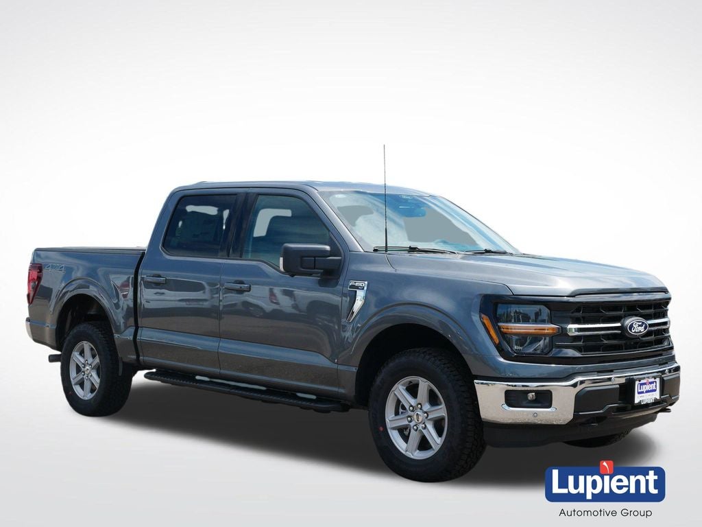 2026 Ford F-150 XLT in Gray Metallic — front three-quarter view